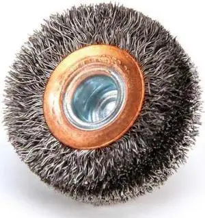 WEILER 93030 Crimped Wire Wheel Wire Brush, Stem, 2"