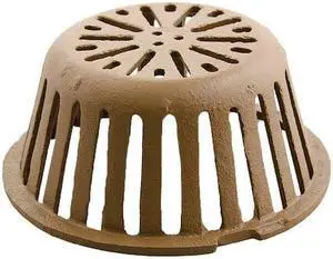 JAY R. SMITH MFG. CO 1310CID 9-3/4" Pipe Dia. Cast Iron Roof Drain Dome