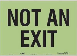 CONDOR 480H88 Not An Exit Sign, English, 14" W, 10" H, Vinyl, White