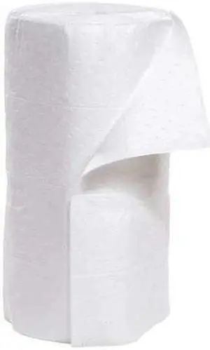 SPILLTECH WRB150M Sorbent Roll, 46 gal, 30 in x 150 ft, Oil, White,