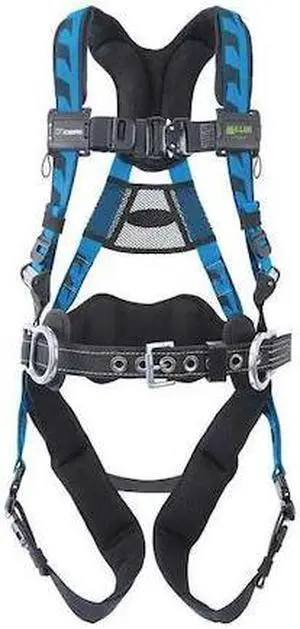HONEYWELL MILLER ACA-QC-BDP/UBL AirCore(TM) Full Body Harness, L/XL, 400 lb.,