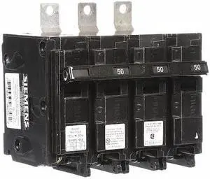 SIEMENS B35000S01 Miniature Circuit Breaker, BL Series, 50A, 3 Pole, 120/240V