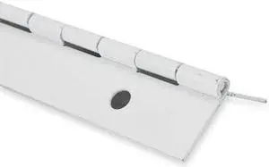 ZORO SELECT 1CBE9 Piano Hinge, Steel, Full Surface Mounting, 3/4 in Leaf W x 72