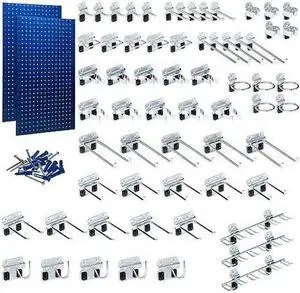TRITON PRODUCTS LB2-BKit (2) 24 In. W x 42-1/2 In. H Blue Epoxy 18-Gauge Steel