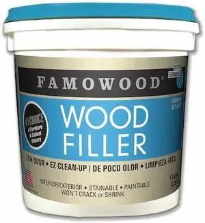 FAMOWOOD 40002126 Wood Filler, 1 gal, Pail, Natural FAMOWOOD 40002126 Wood Filler, 1 gal, Pail, Natural