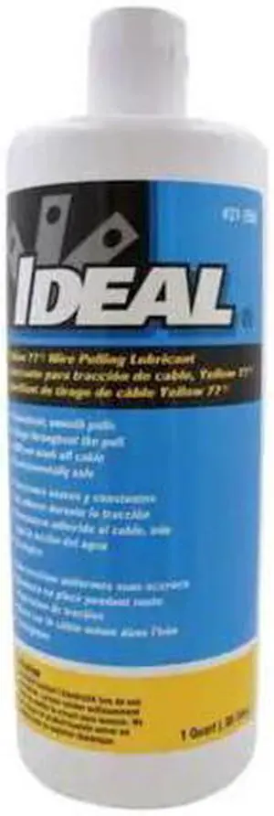 Wire Pulling Lubricant,1 qt. Bottle,Ylw IDEAL 31-358