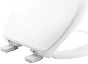 BEMIS 200E4 000 Toilet Seat, With Cover, Plastic, Round, White