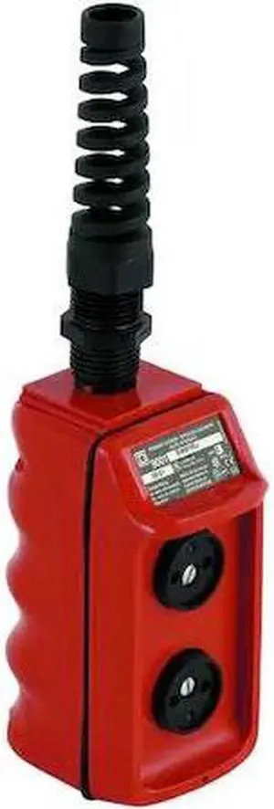 SQUARE D 9001BW92R Pendant Push Button Station,2NO,Red