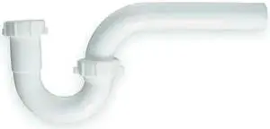 ZORO SELECT 1PNX6 1-1/2 " Dia., polypropylene, White/Plastic Finish, Kitchen,