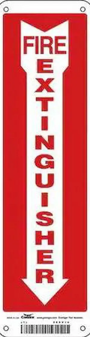 CONDOR 469V14 Safety Sign, 14 in Height, 4 in Width, Aluminum, Horizontal