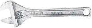 WESTWARD 31D020 Adj. Wrench,4",21/32" Cap.,Chrome