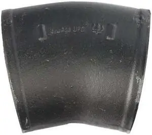 ZORO SELECT 220682 22.5 Degrees  Bend 1/16 Bend, 4" Pipe, Female Socket, Cast