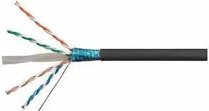 ZORO SELECT 18592 Data Cable,1000 ft. L,Black Jacket