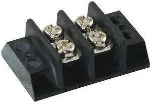 ZORO SELECT 6ZEF2 Terminal Strip,15A,2 Pole,300VAC