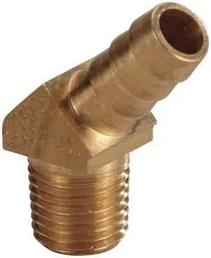 ZORO SELECT 6AFR5 Hose Barb,3/8 In Barb,1/4 In MNPT,Brass