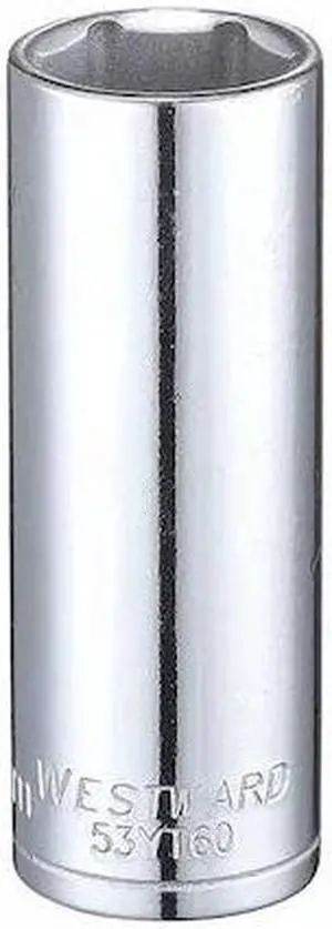 WESTWARD 53YT60 WESTWARD 3/8 in Drive, 17mm Hex Metric, Socket, 6 Points,