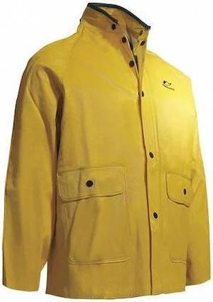 ONGUARD 7603200 Collared Rain Jacket,Yelw,Ribbed PVC,M