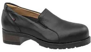 MELLOW WALK 402109 Women's Loafer Shoe, Steel Toe, Leather Upper, Rubber