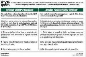 SIMPLE GREEN 9510001000027 Simple Green Secondary Labels, 10 PK