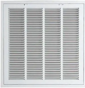 ZORO SELECT 4MJT8 24 in x 24 in Filtered Return Air Grille, 45 Degree Louvered,