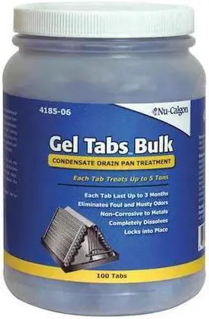 NU-CALGON 4185-06 Condensate Pan Treatment,Gel Tablet,Blue