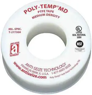 ANTI-SEIZE TECHNOLOGY 16060 Thread Sealant Tape, Poly-Temp, Medium Density, 1