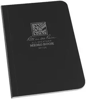 RITE IN THE RAIN 754 All Weather Field Book,Uni,3-1/2in.x5in.