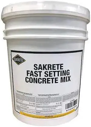 SAKRETE 120019 Concrete Mix, Pail, Gray, Fast Setting