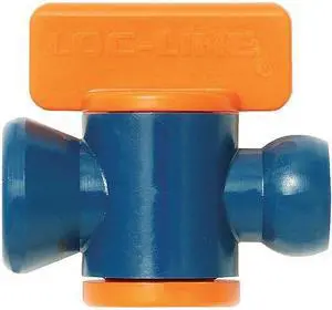 LOC-LINE 29454 In-Line Valve,1/4 In,PK10