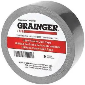 ZORO SELECT TC600-Silver Duct Tape,Silver,Rubber,24mm W,PK24