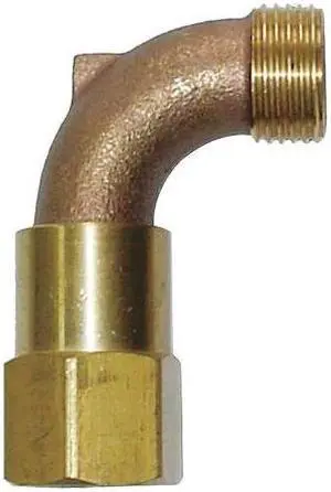 ZORO SELECT 4NDP3 Hose Swivel, 3/4 In, MHT x FPT, Brass