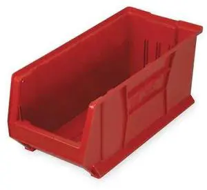 QUANTUM STORAGE SYSTEMS QUS973RD Storage Bin, Polypropylene/Polyethylene, Red, QUANTUM STORAGE SYSTEMS QUS973RD Storage Bin, Polypropylene/Polyethylene, Red,