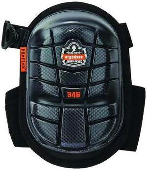 ERGODYNE 345 Knee Pad, Hard Shell, Gel, Foam Pad, Rubber Cap, Clip Closure, 2
