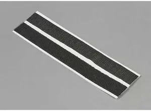 ZORO SELECT 16U785 Reclosable Fastener, Rubber Adhesive, 15 ft, 3/4 in Wd, Black