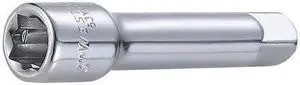 WESTWARD 53YV69 Socket Extension, 3/8" Drive, 3" Length, 1 Piece, Chrome