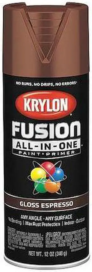 KRYLON K02707007 Rust Preventative Spray Paint, Leather Brown, Gloss, 12 oz.