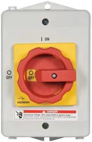 SIEMENS 3LD22640TB530US2 Nonfusible, Safety Switch, Heavy Duty, 600 V, 3PST