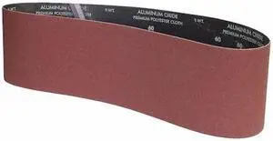 ZORO SELECT 78072775311 Sanding Belt, 6 in W, 48 in L, Coated, Aluminum Oxide,