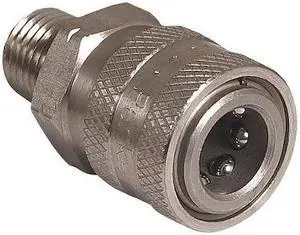 ZORO SELECT 17-0020 Quick-Connect Coupler,1/4 (M) x 1/4