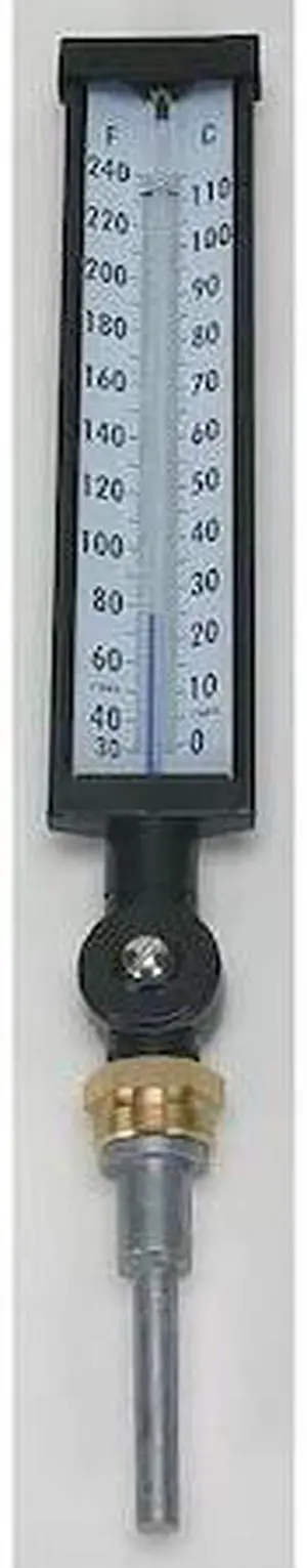 ZORO SELECT 4LZP1 Industrial Thermometer,30 to 240 F