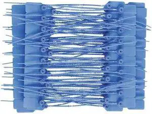 BRADY 95143 Pull Tight Seal,Plastic,Blue,PK100