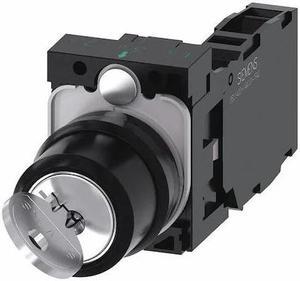 SIEMENS 3SU1100-4BF11-1FA0 Non-Illuminated Selector Switch, 1NO/1NC, Silver