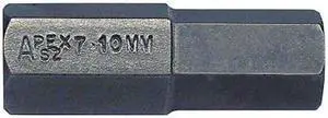 APEX TOOL GROUP SZ-7-10MM Torsion Bit, Metric, 7/16", Hex, 10mm, 7/8"