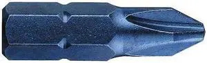 WESTWARD 41D604 Torsion Bit,SAE,1/4",Hex,No 2,1",PK50