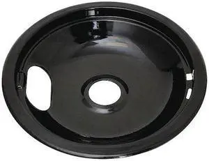 ZORO SELECT 60720 Black Drip Bowl 8",Fits Whirlpool,PK6