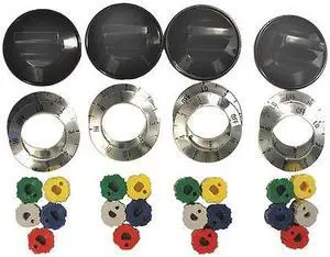 ZORO SELECT 61207 Electric Range Knob Kit,Range Type,PK4