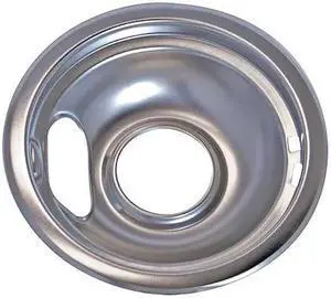 ZORO SELECT 60746 Silver Drip Bowl 6",Fits Whirlpool,PK6