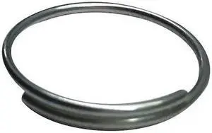 ZORO SELECT 25DU55 Split Key Ring, Gray, Steel, Split Ring, Zinc Plated 1000 PK