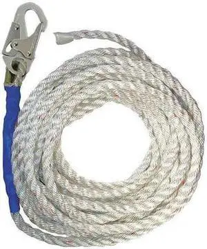 CONDOR G8125T Vertical Lifeline, 25 ft., 310 lb. Weight Capacity, White