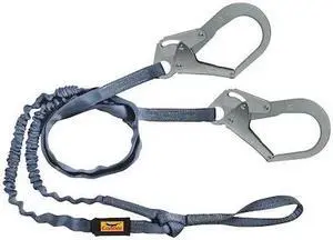 CONDOR 45J288 Shock Absorbing Lanyard, 6 ft. Length, Web Loop, Polyester, 2